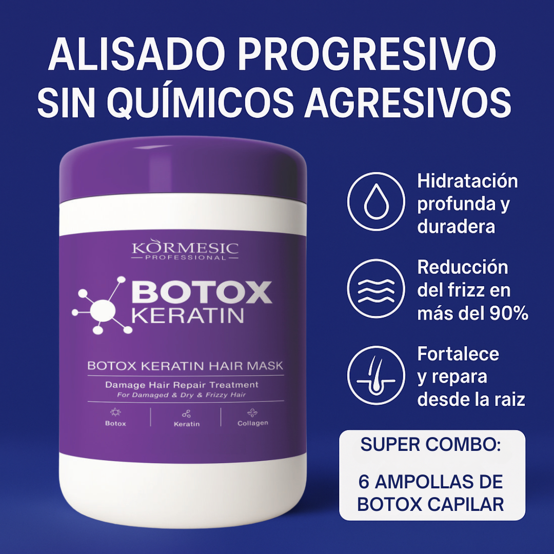 Kormesic Botox Keratin®️: Alisado profesional + brillo intenso en una sola aplicación
