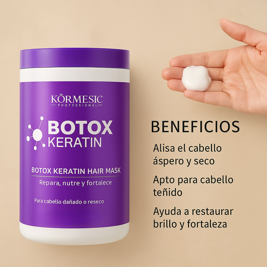 Kormesic Botox Keratin®️: Alisado profesional + brillo intenso en una sola aplicación