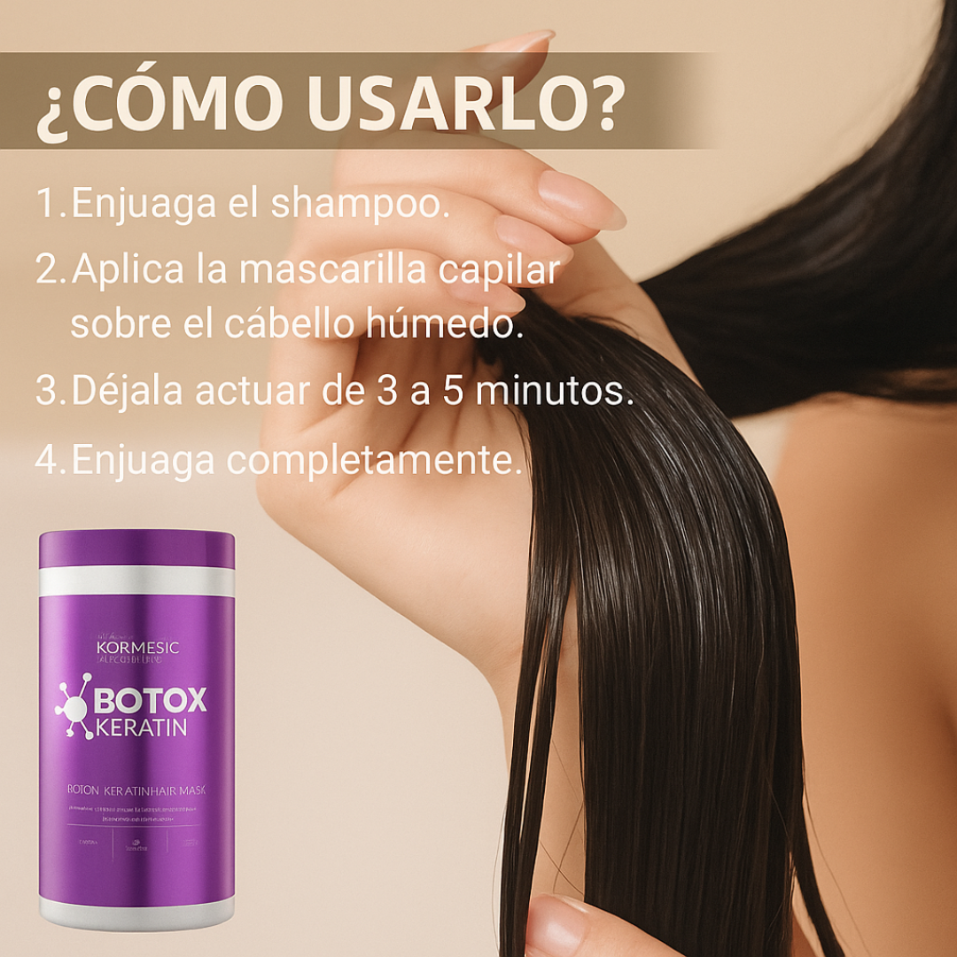 Kormesic Botox Keratin®️: Alisado profesional + brillo intenso en una sola aplicación