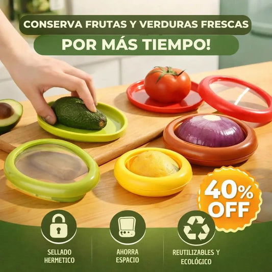 KeepFresh Pro®️: Set de 4 Recipientes Reutilizables