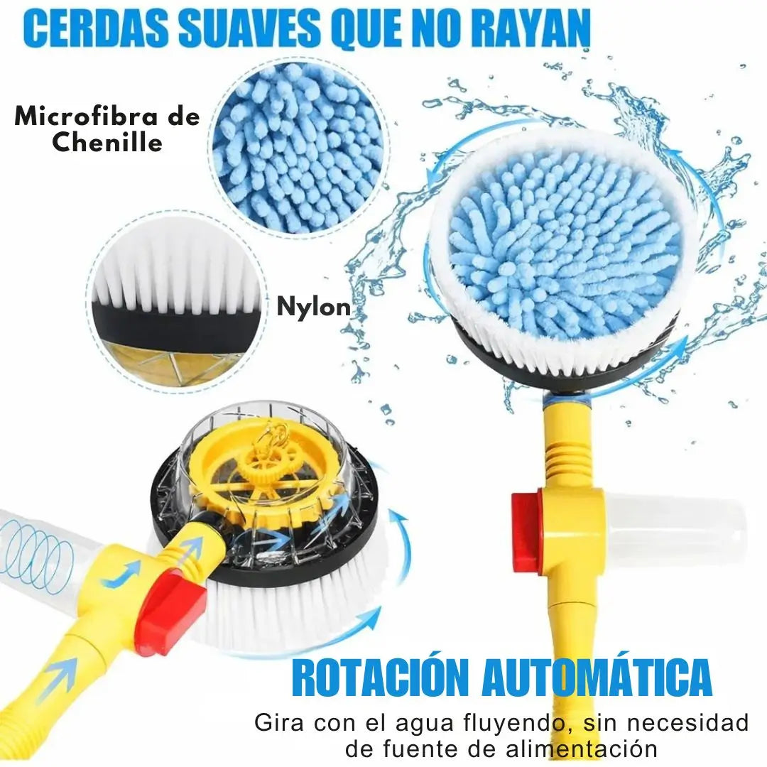 AutoClean 360®️: Cepillo Giratorio con Dispensador de Jabón para una Limpieza Fácil y Segura