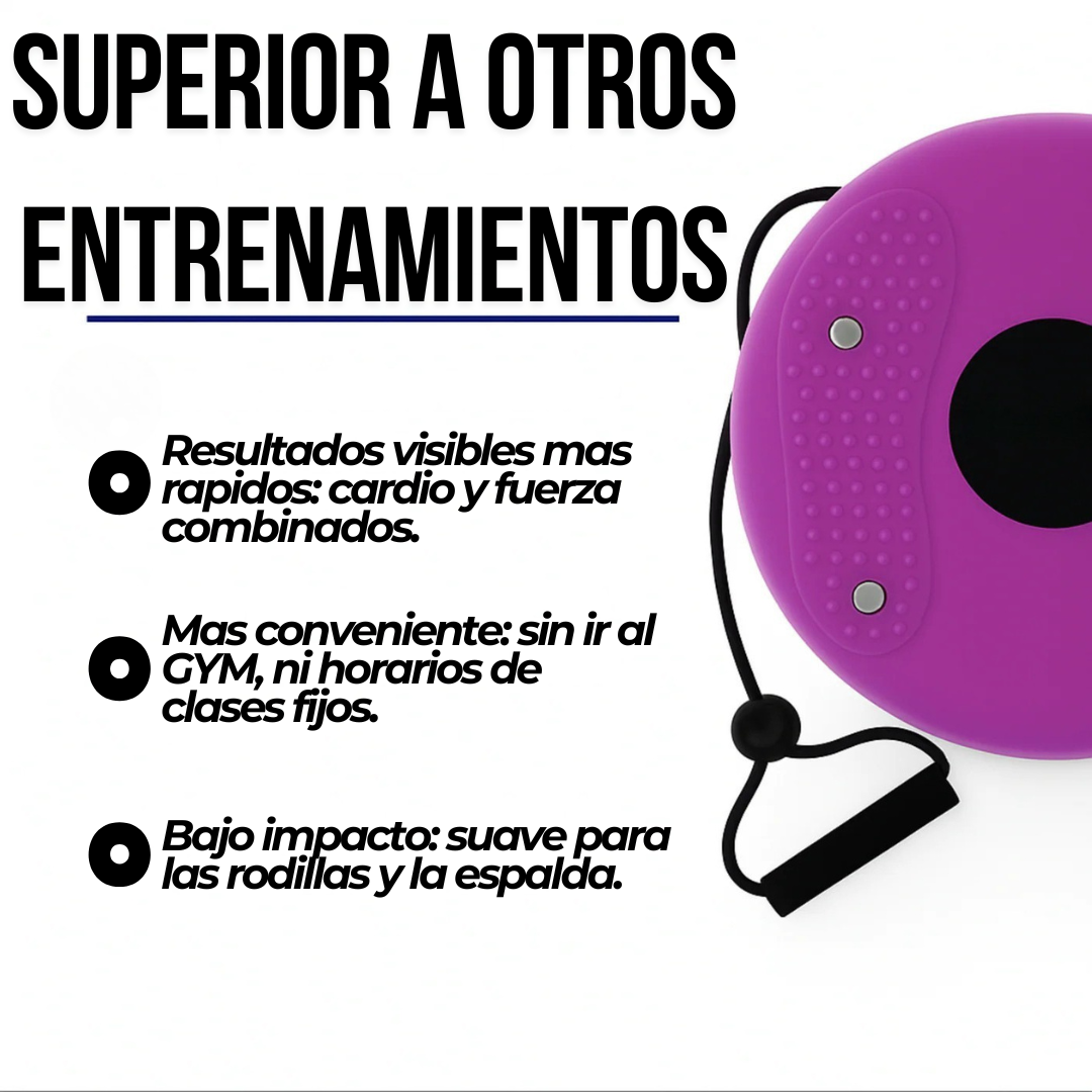 Disco Giratorio / Seguro y Equilibrado, con cuerdas integradas.