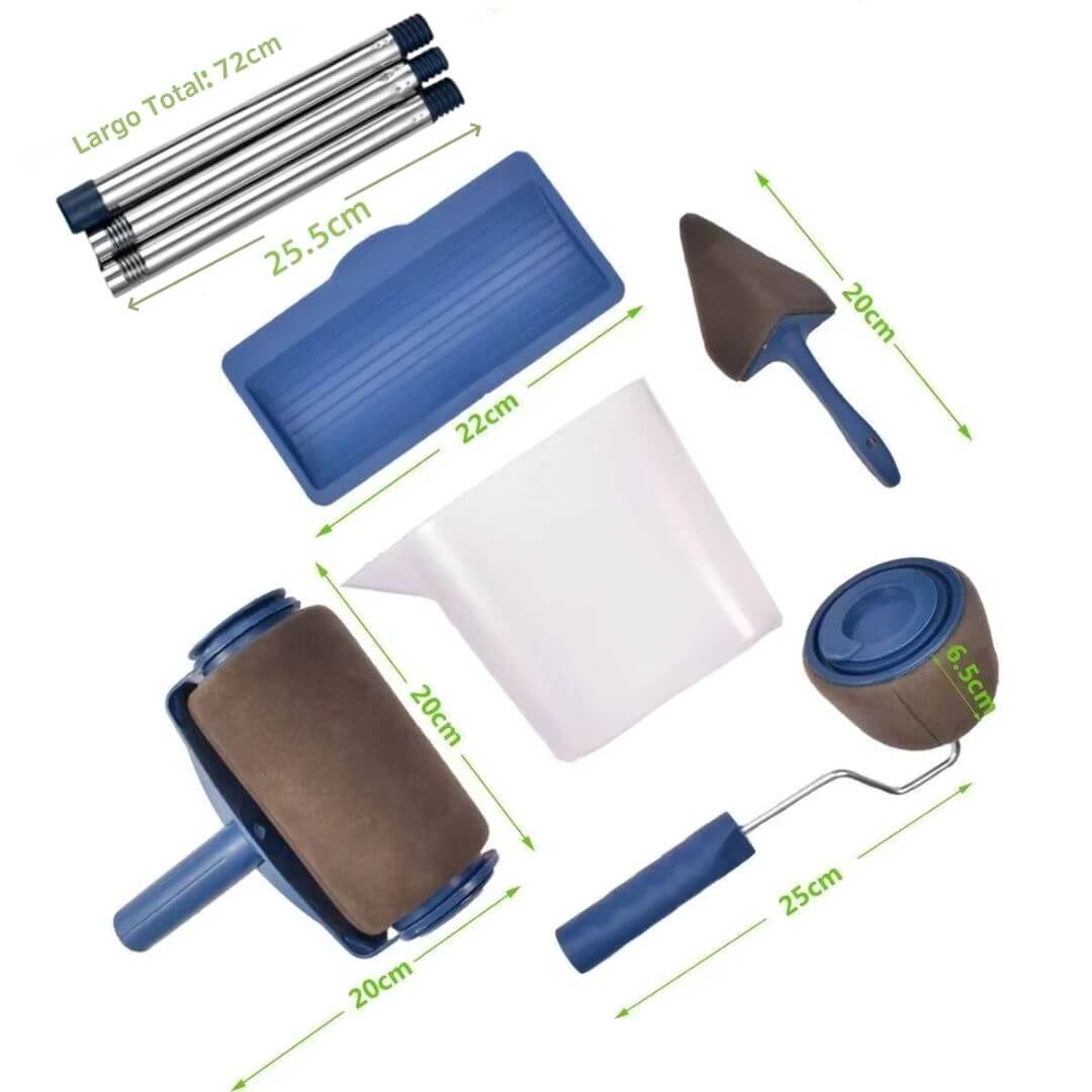 KIT 6 piezas Rodillo Antiderrame®️: Pinta Tu Casa Sin Salpicaduras y en Tiempo Récord