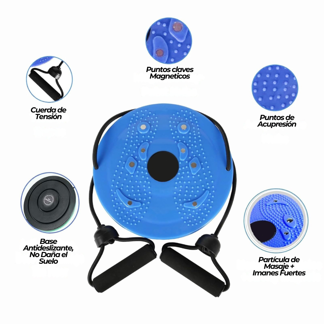 Disco Giratorio / Seguro y Equilibrado, con cuerdas integradas.