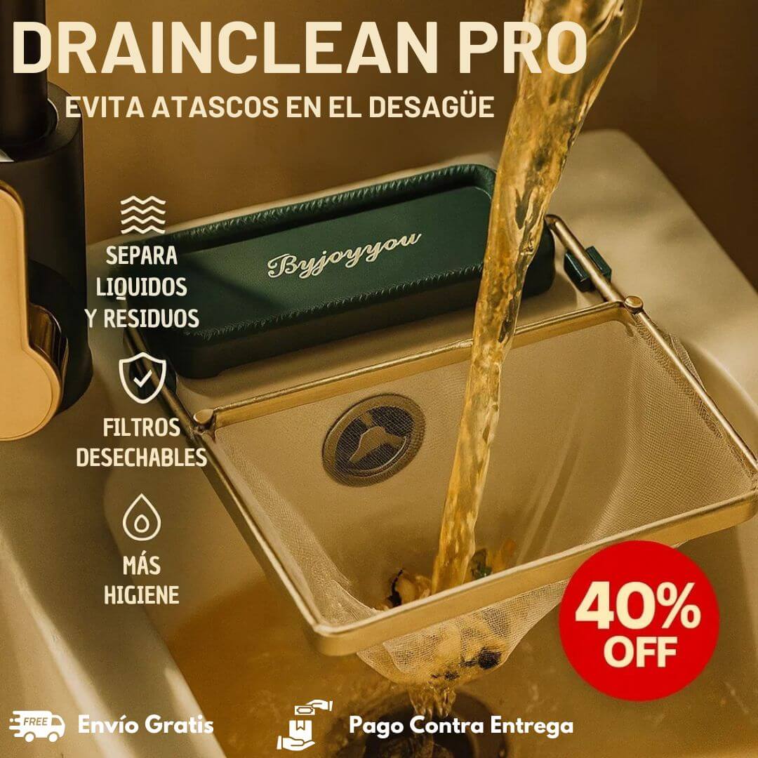 DrainClean Pro®️: Filtro Inteligente para Fregadero 2 en 1